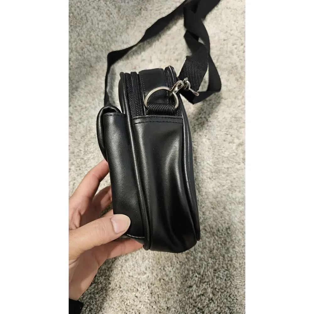 View Black Camera Bag Case Double Zipper Shoulder Strap Belt Loop